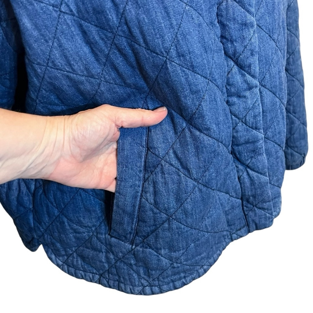Women's Old Navy Lightweight Diamond Cotton Quilted Jacket, XXL, Blue - Picture 8 of 16